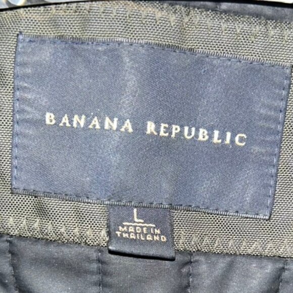 Banana Republic vintage army green Field Jacket rain L double placket - Picture 2 of 3